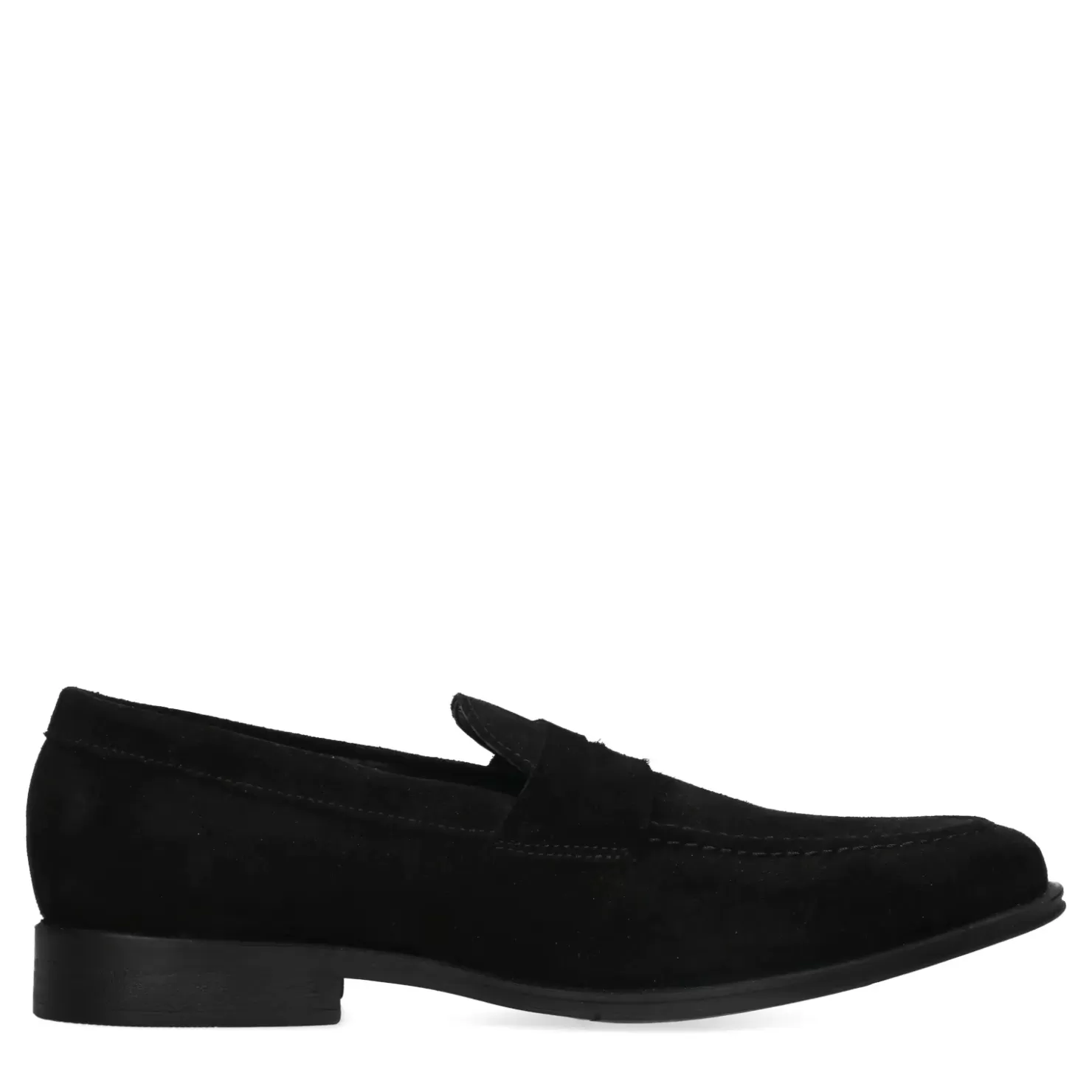 Discount Suede Penny Loafers - Black Men Moccasins