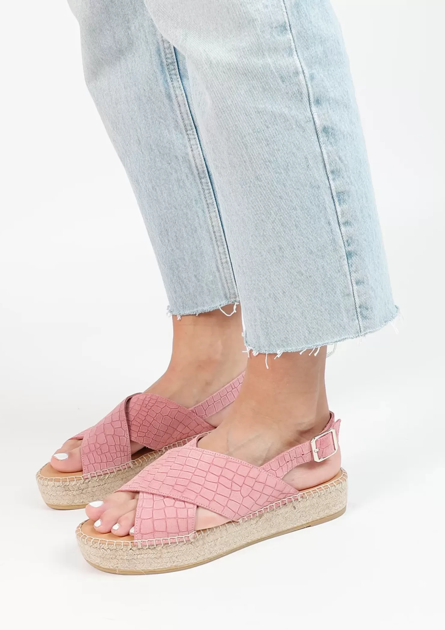 Fashion Suede Platform Sandals - Pink Women Sandals