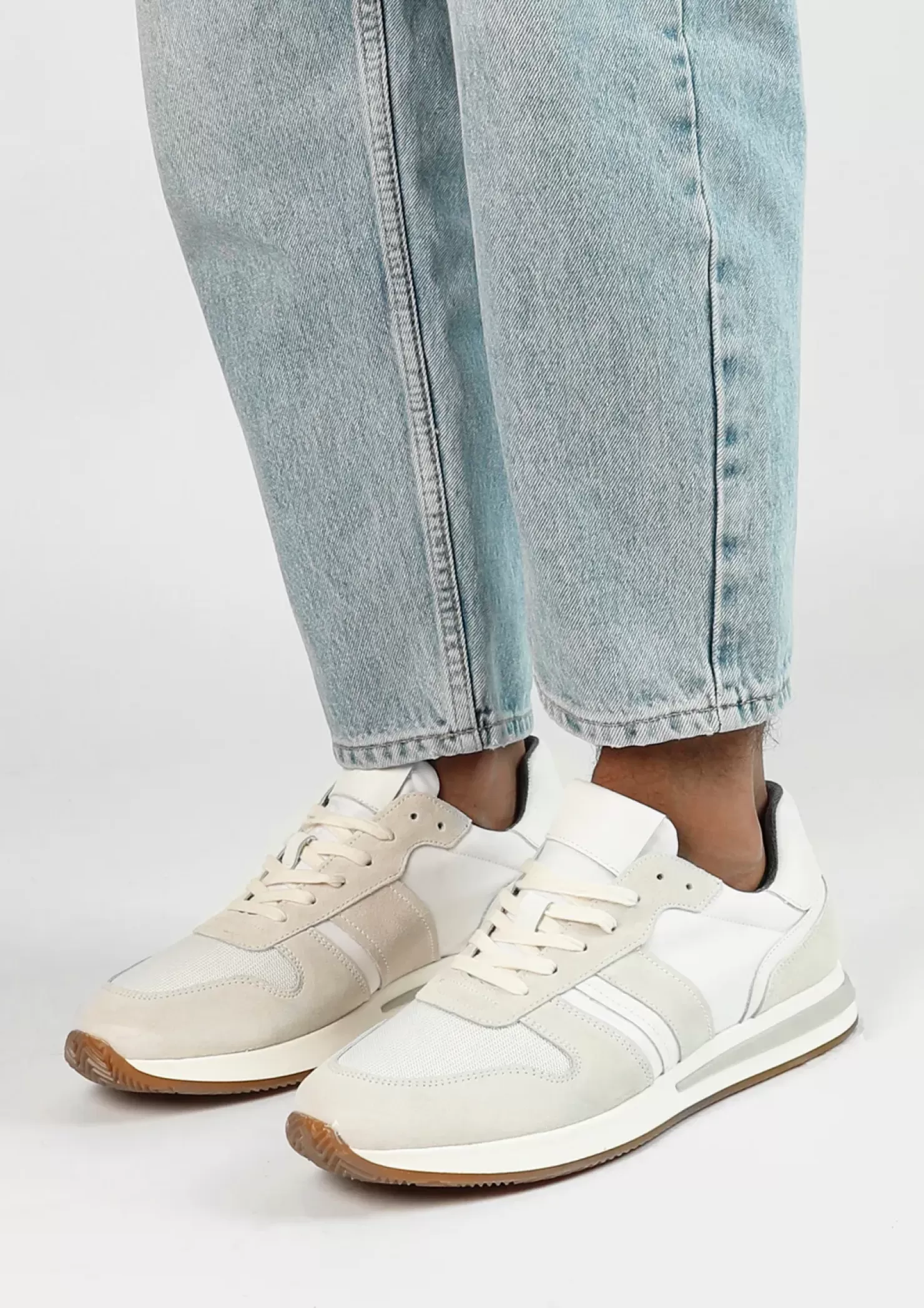 Cheap Suede Sneakers - White Men Sneakers