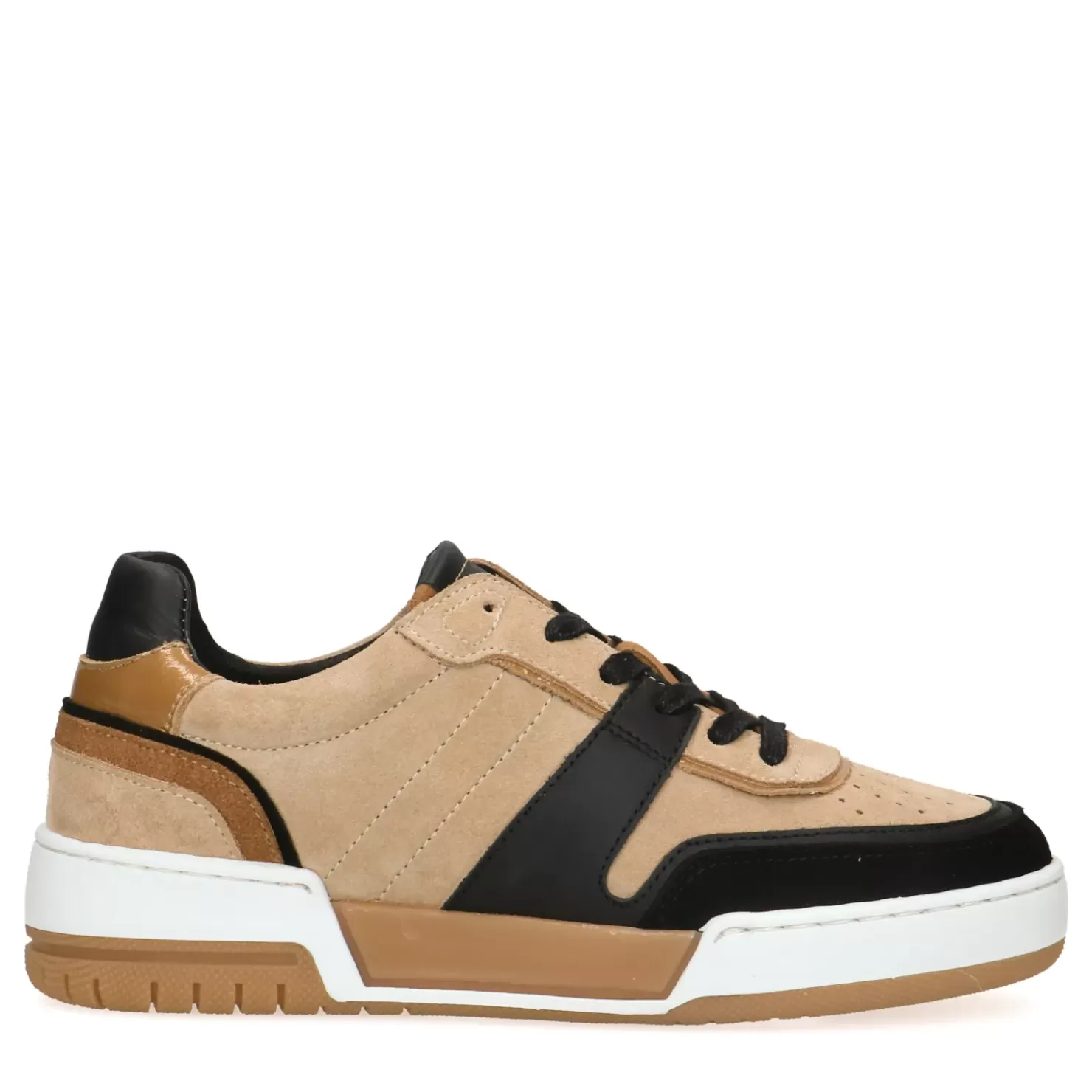 Outlet Suede Sneakers With Details - Beige Women Sneakers