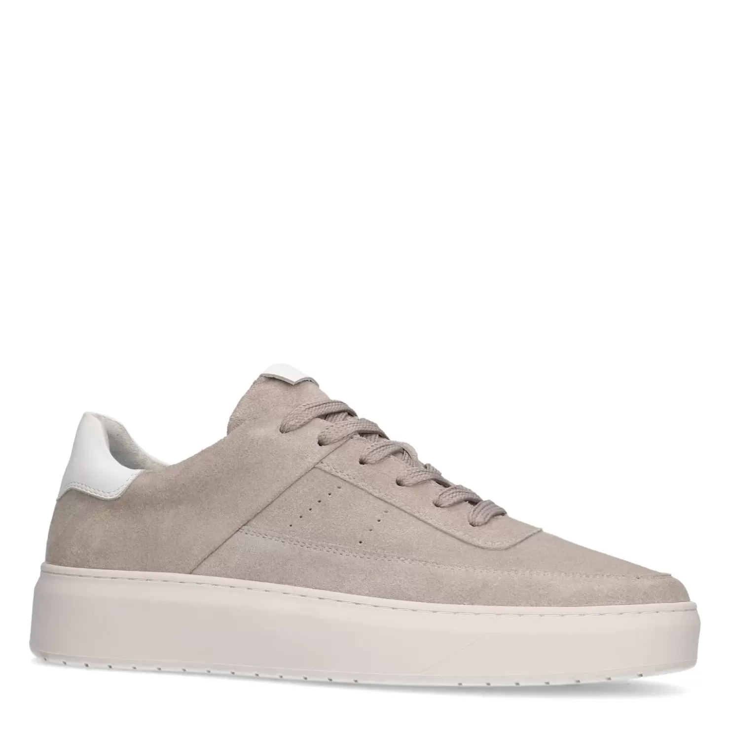 Outlet Suede Sneakers With Details - Light Gray Men Sneakers