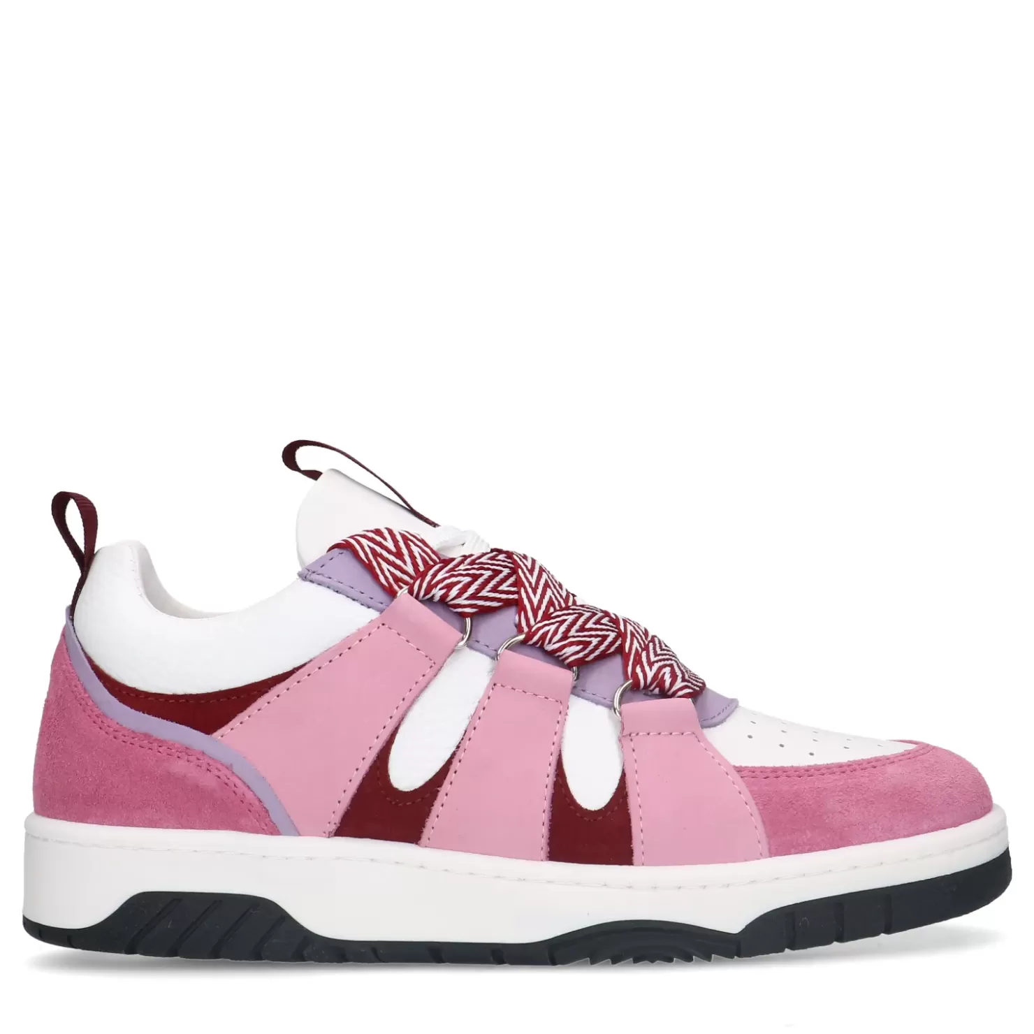 Shop Suede Sneakers With Large Laces - Pink Women Sneakers