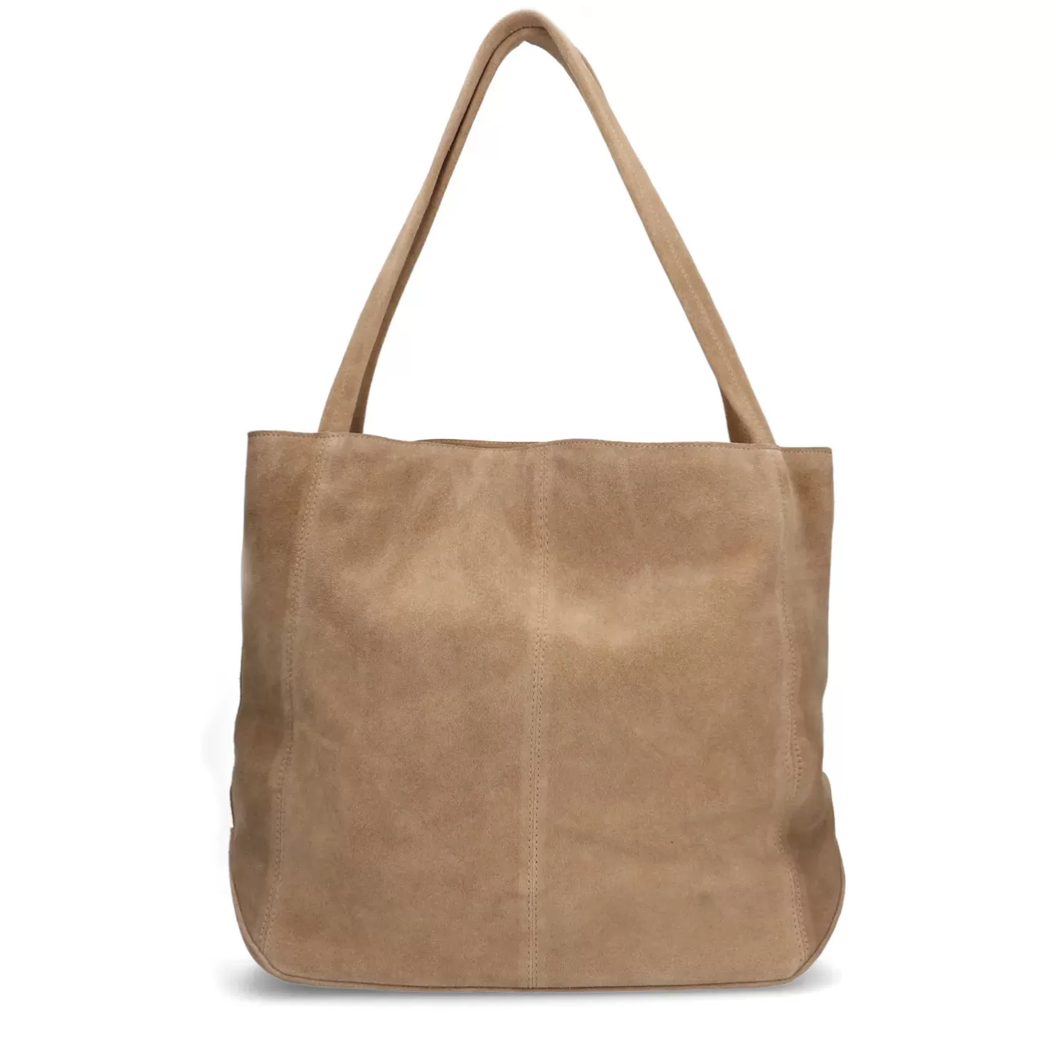 Store Suede Tote Bag - Light Brown Women Basket