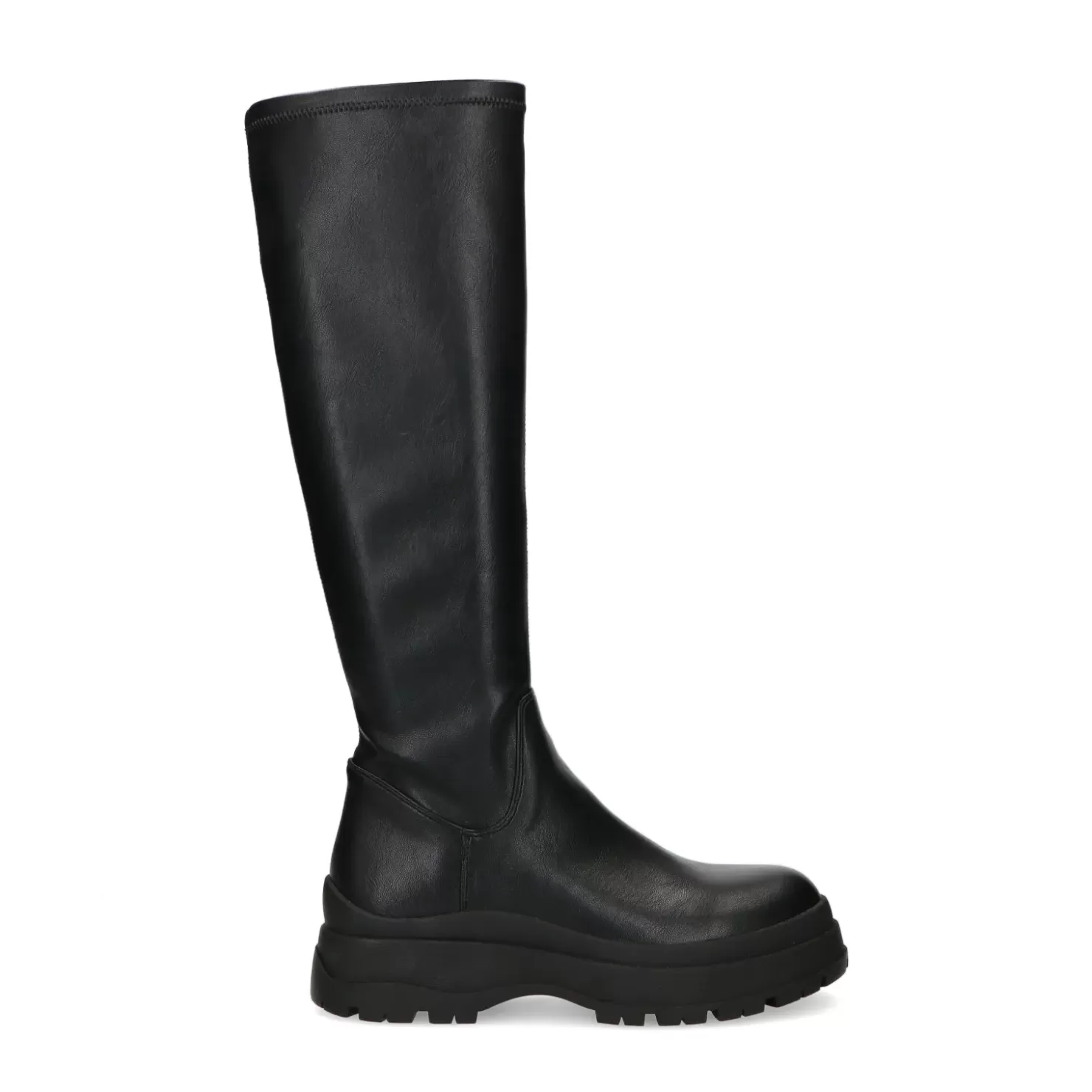 New Synthetic High Boots With Chunky Sole - Black Women Ankle Boots