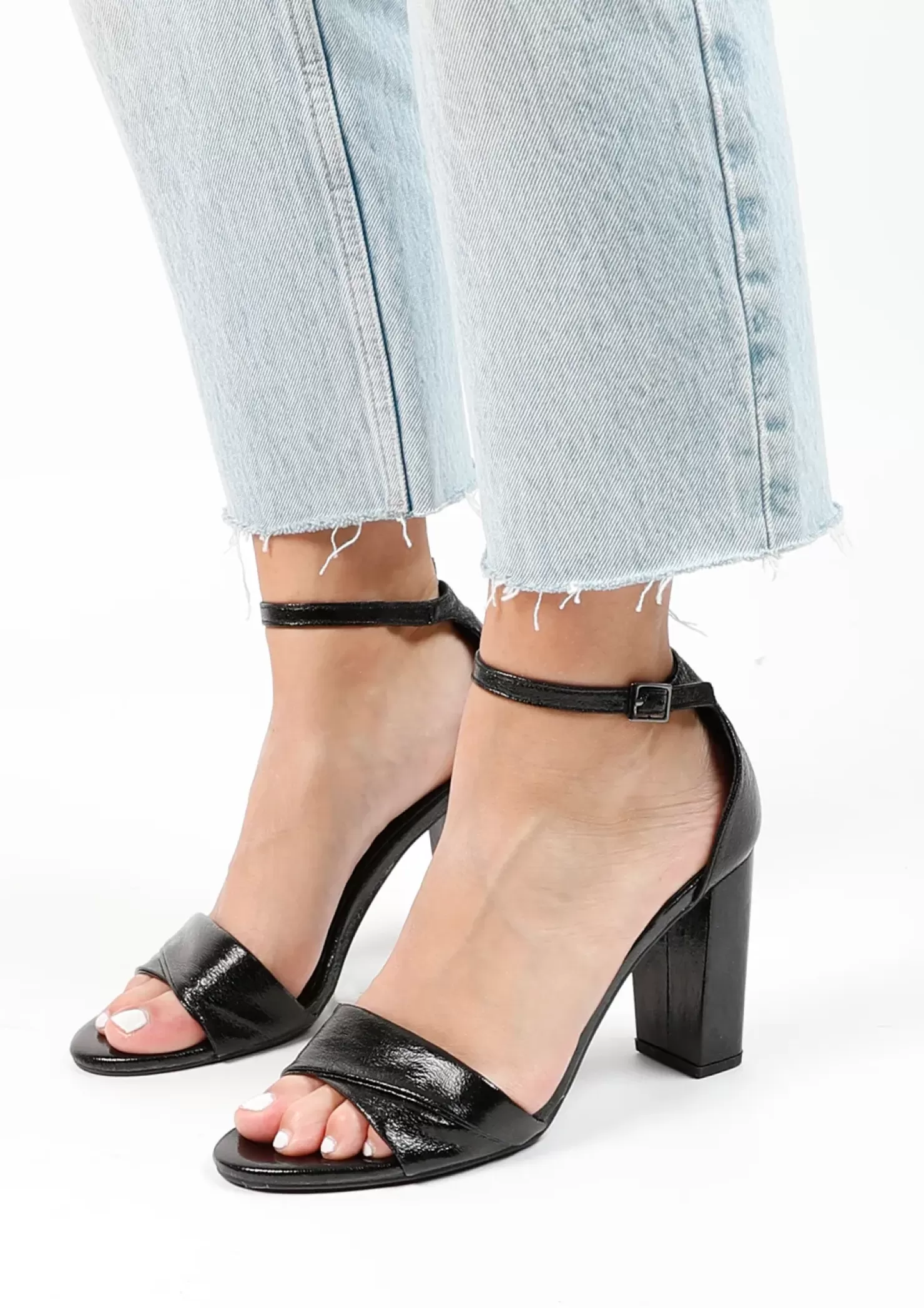 Online Synthetic High Heel Sandals - Black Women Sandals