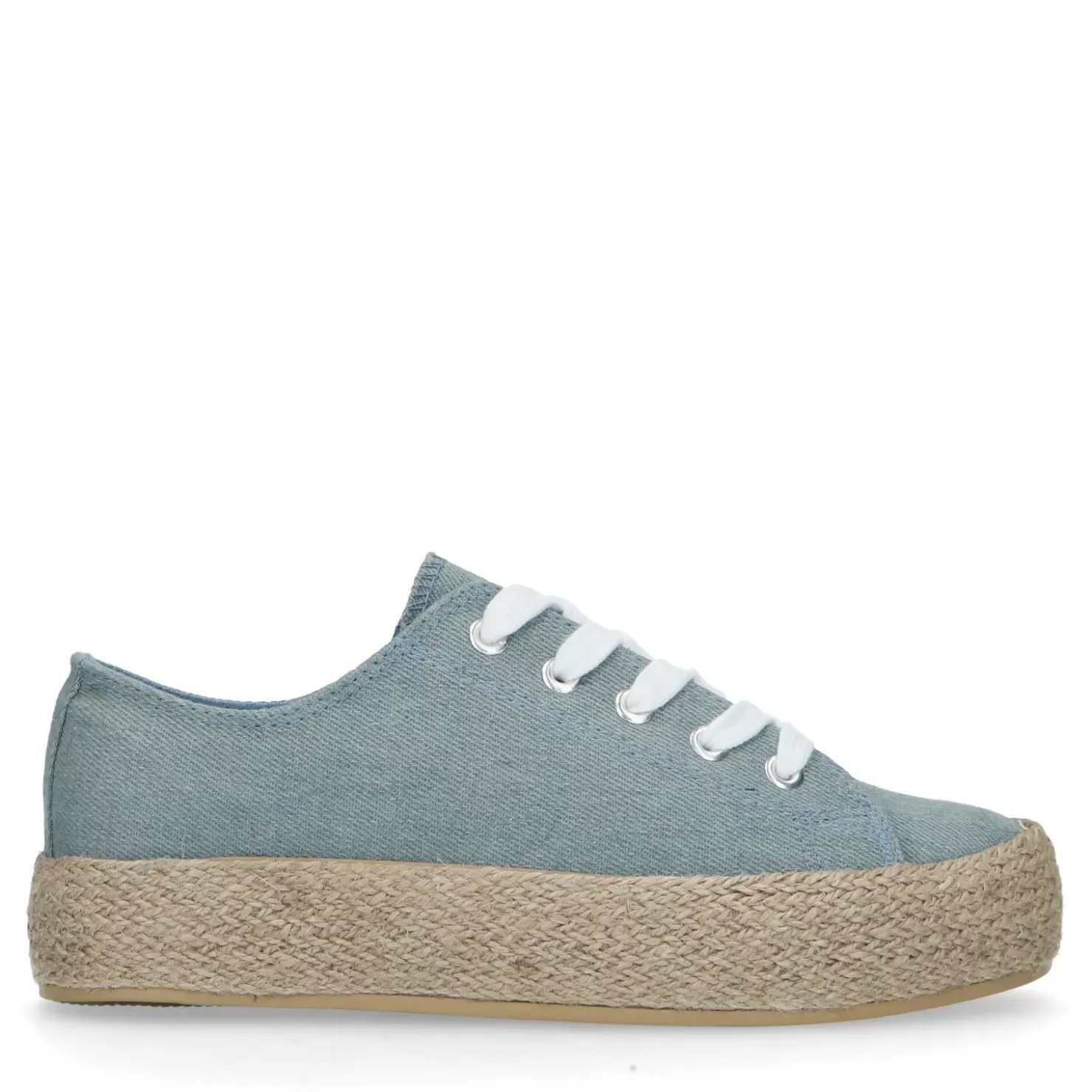 Clearance Textile Sneakers With Rope Sole - Blue Women Sneakers