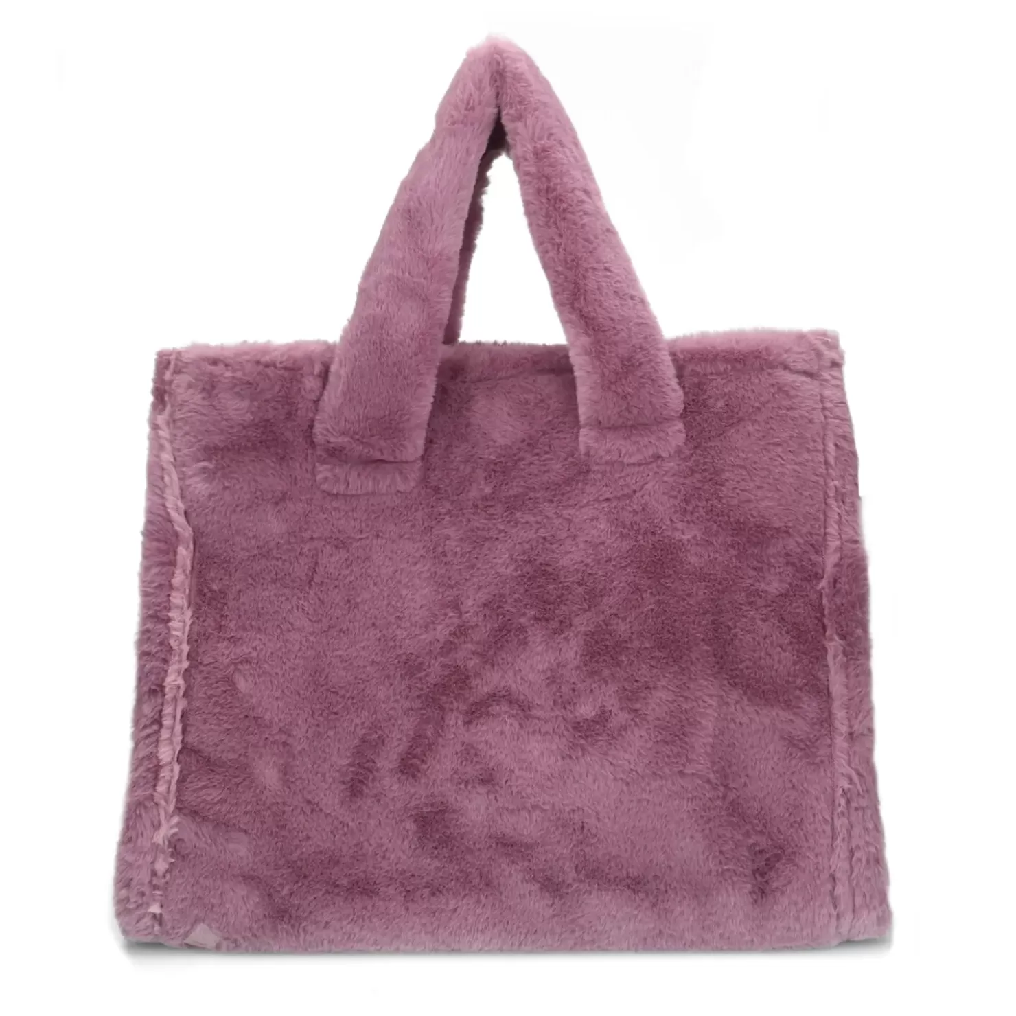 Flash Sale Tote Bag With Faux Fur - Purple Women Basket