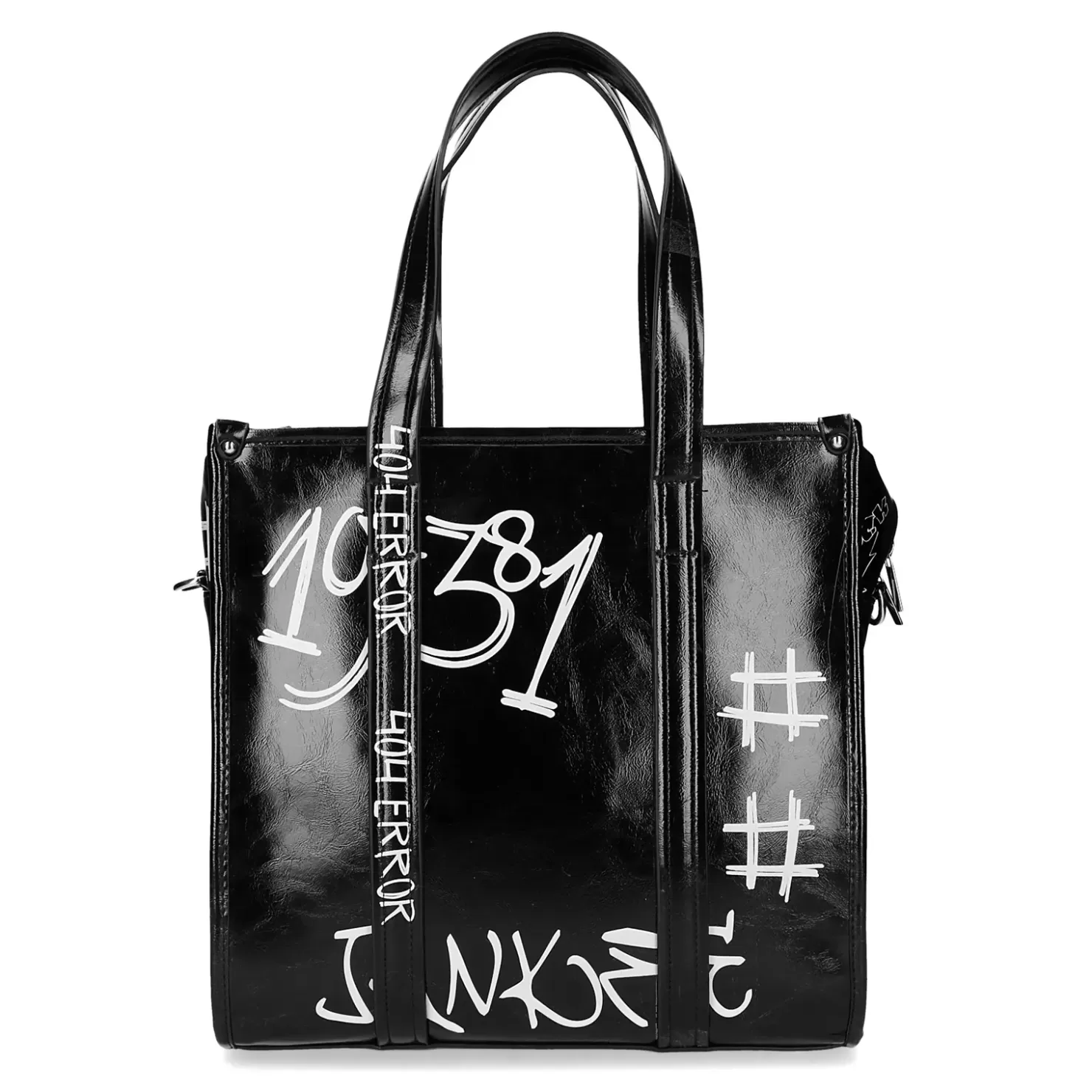 Best Sale Tote Bag With Text - Black Women Basket