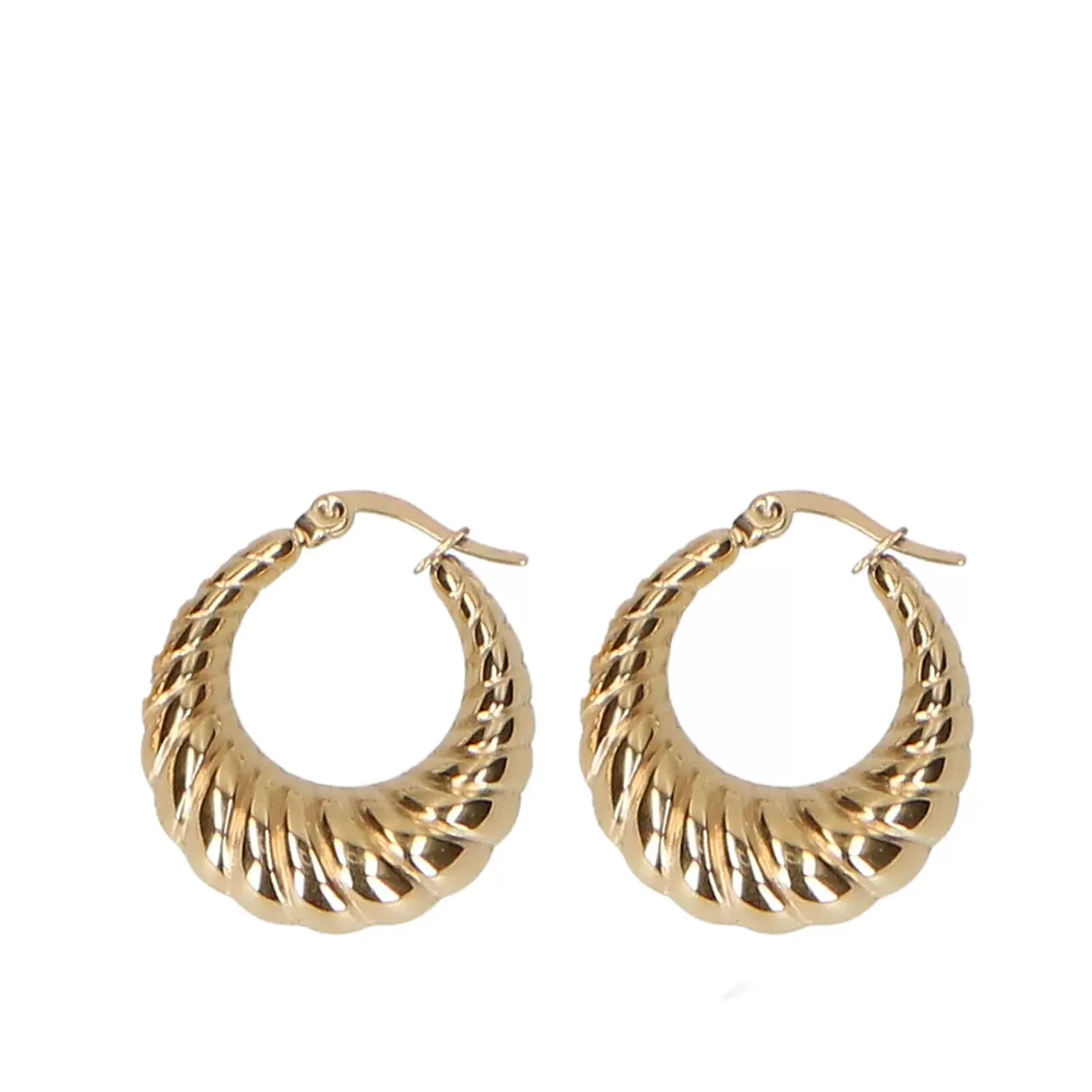 Discount Twisted Hoop Earrings - Gold Women Jewelry