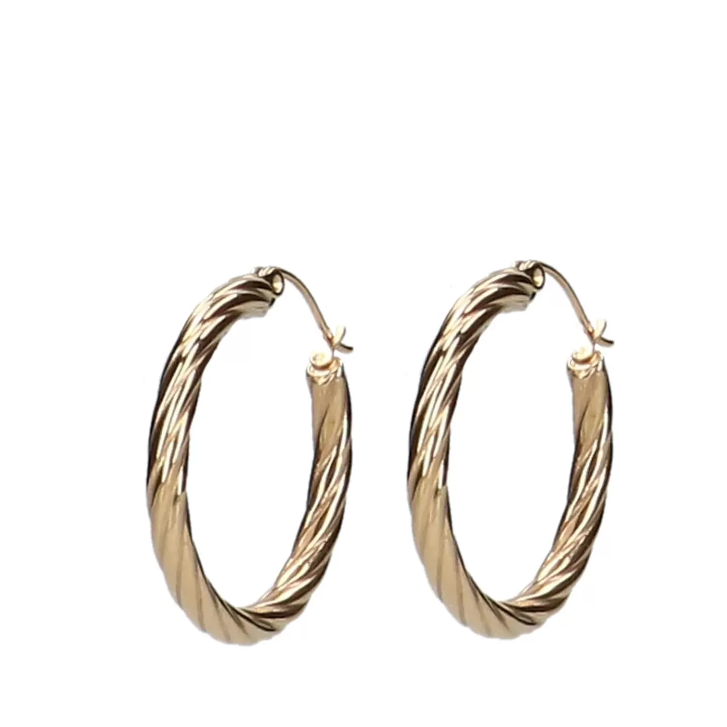 Clearance Twisted Hoop Earrings - Gold Women Jewelry