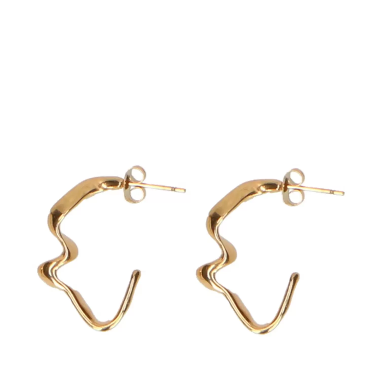 Cheap Twisted Hoop Earrings - Gold Women Jewelry