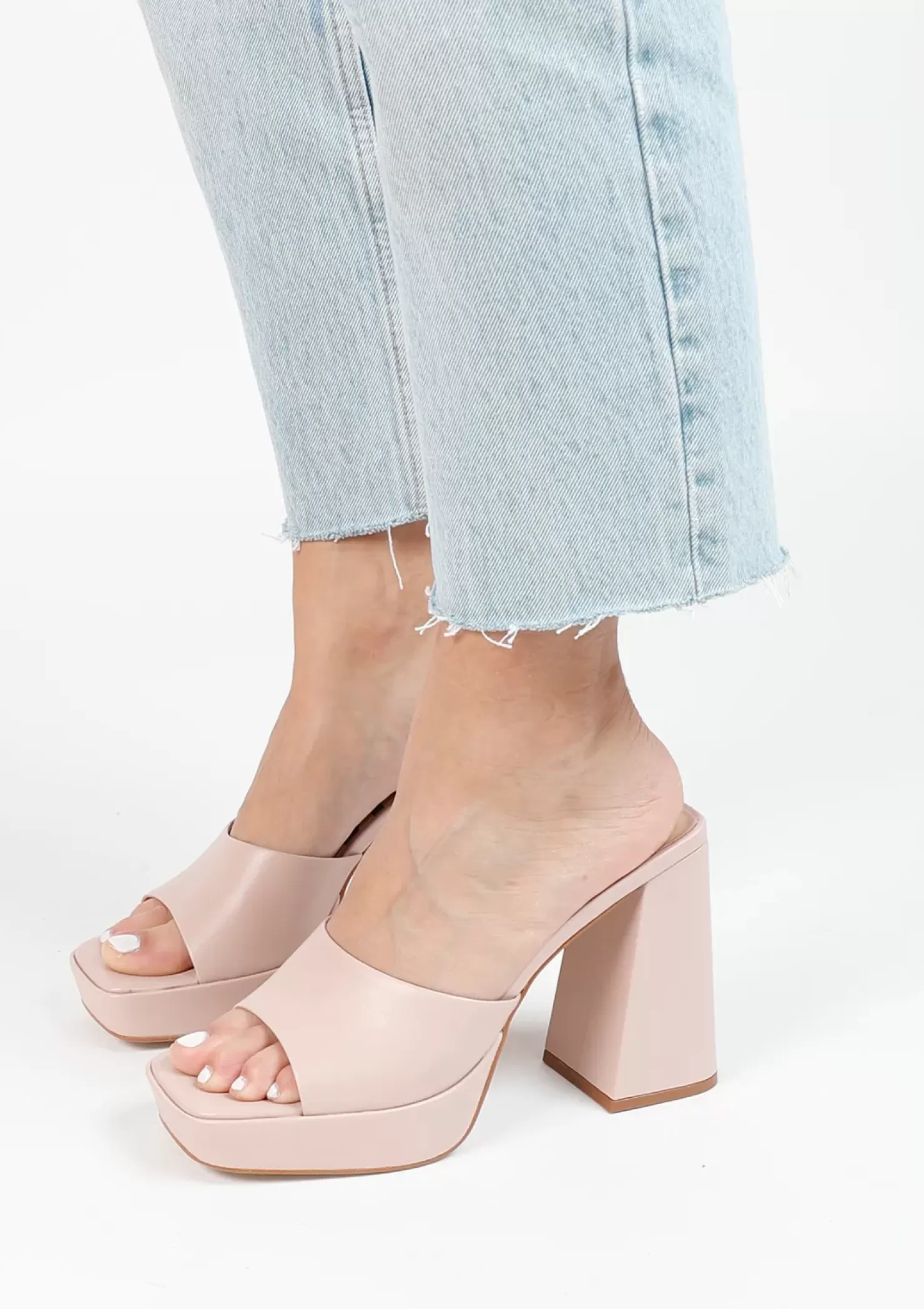 Shop Wedge Heel Mules - Pink Women Sandals