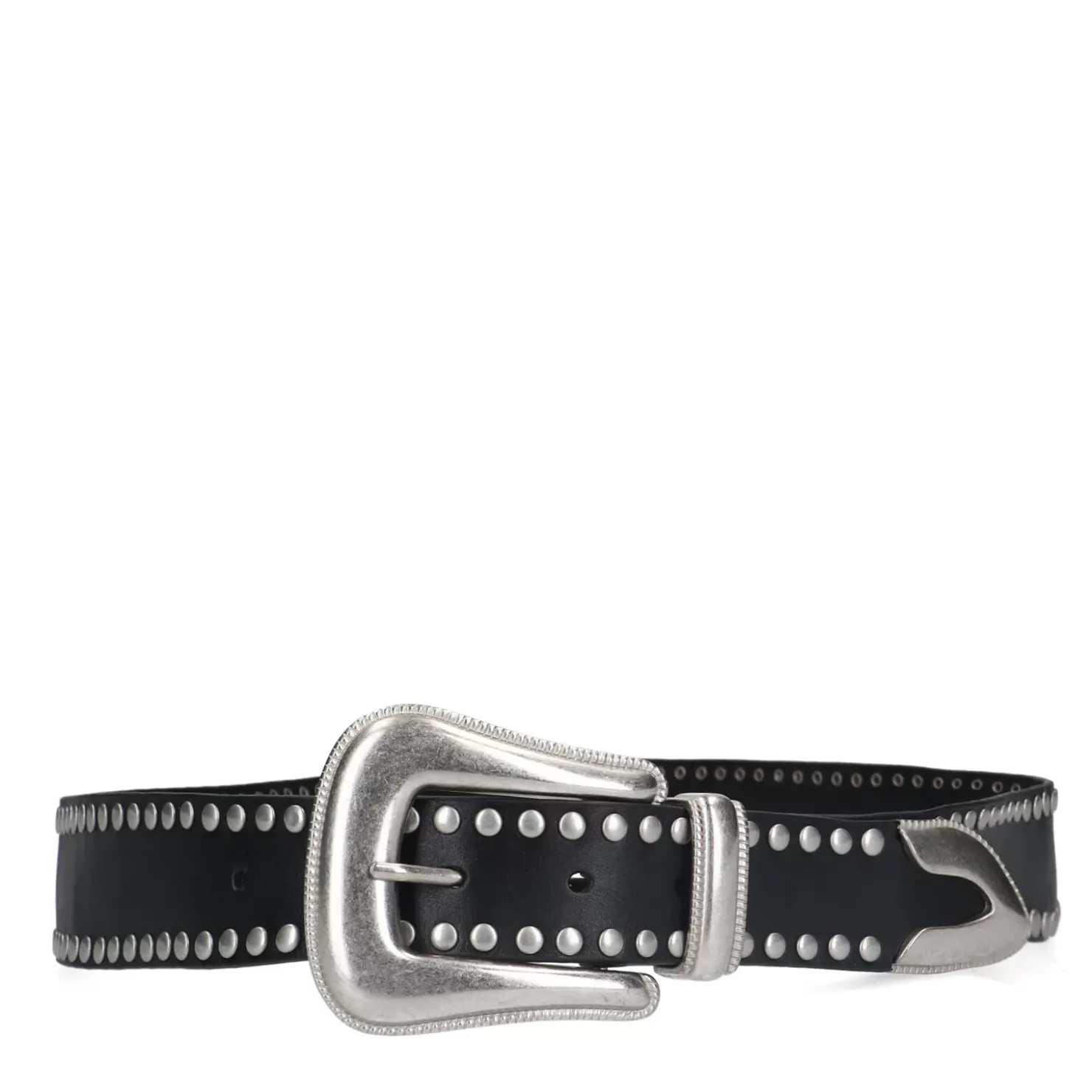 Cheap Western Leather Belt With Studs - Black Women Belt