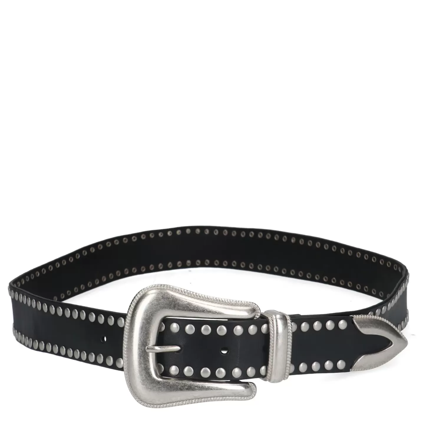 Cheap Western Leather Belt With Studs - Black Women Belt