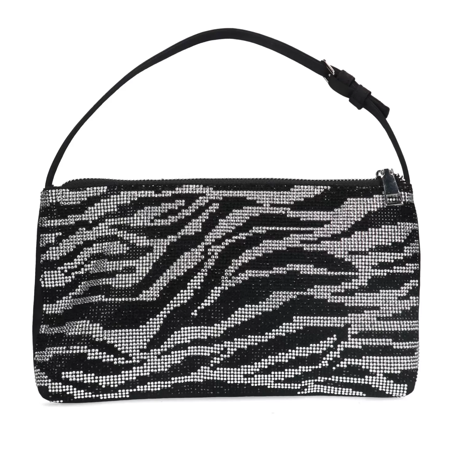 New Zebra Print Handbag With Rhinestones Women Hand Bags